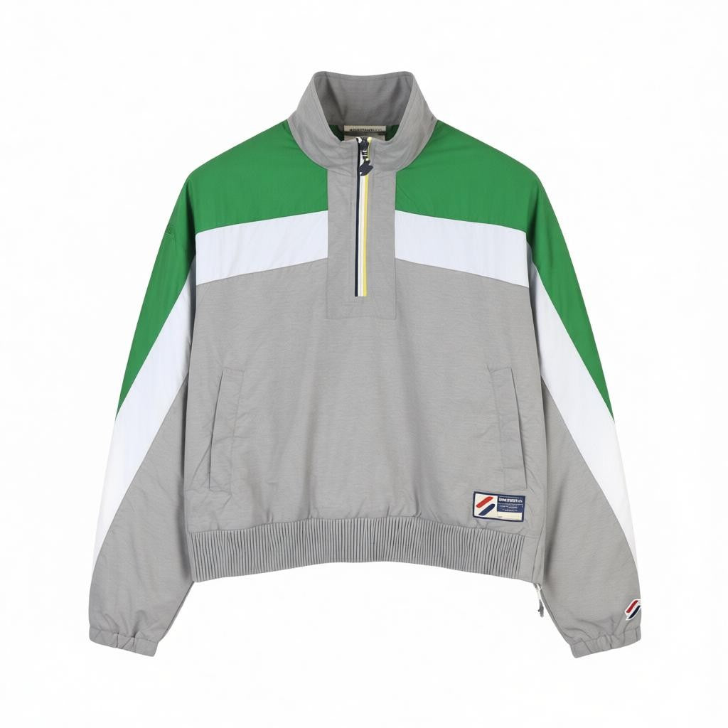 SUPERDRY Dolman Overhead Track Women Jacket M Grey Marl Half Zip Anorak