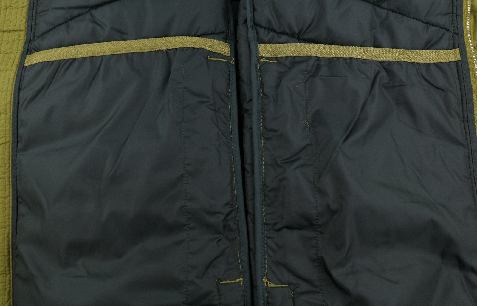 S.OLIVER Men Jacket L Green High Neck Quilted Padded Full Zip Light