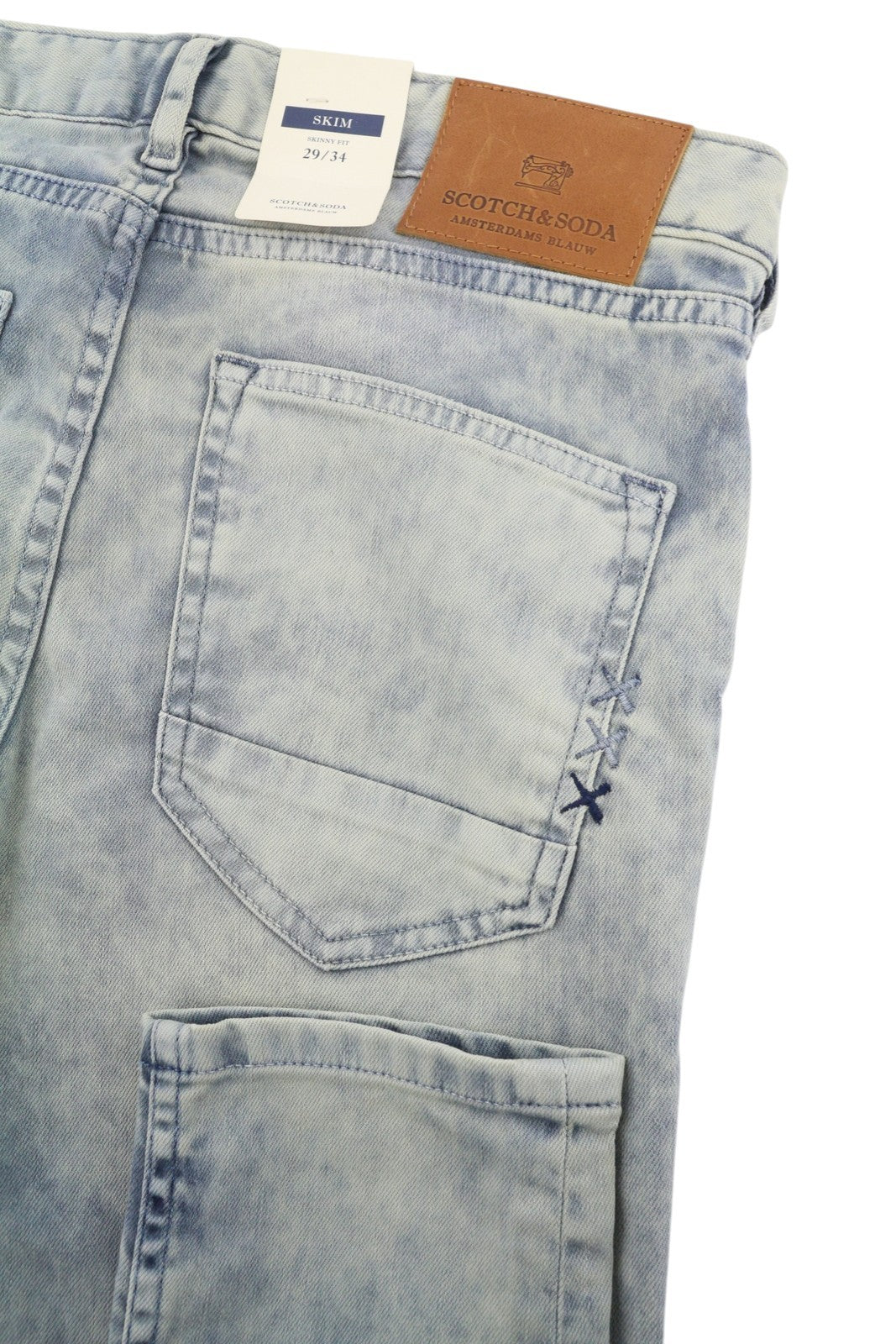 SCOTCH & SODA Skim Men Jeans W29/L34 Blue Faded Skinny Fit Zip Fly