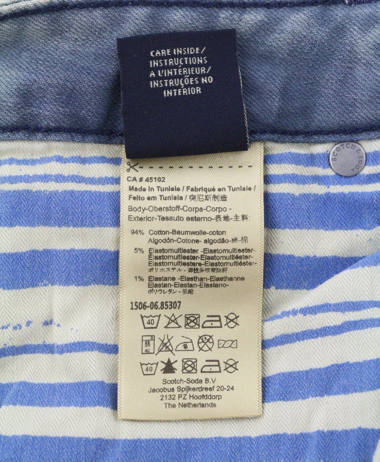 SCOTCH & SODA Skim Men Jeans W29/L34 Blue Faded Skinny Fit Zip Fly