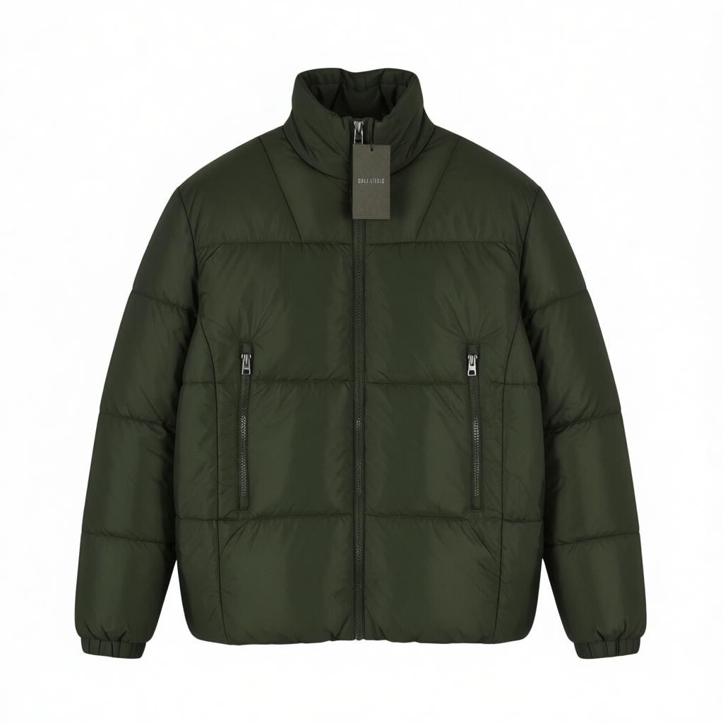 ONLY & SONS Onspeter Highneck Men Jacket M Dark Green Quilted Zip Padded