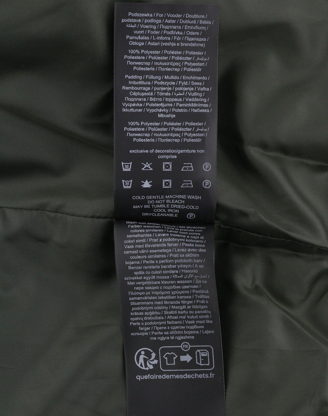 ONLY & SONS Onspeter Highneck Men Jacket M Dark Green Quilted Zip Padded