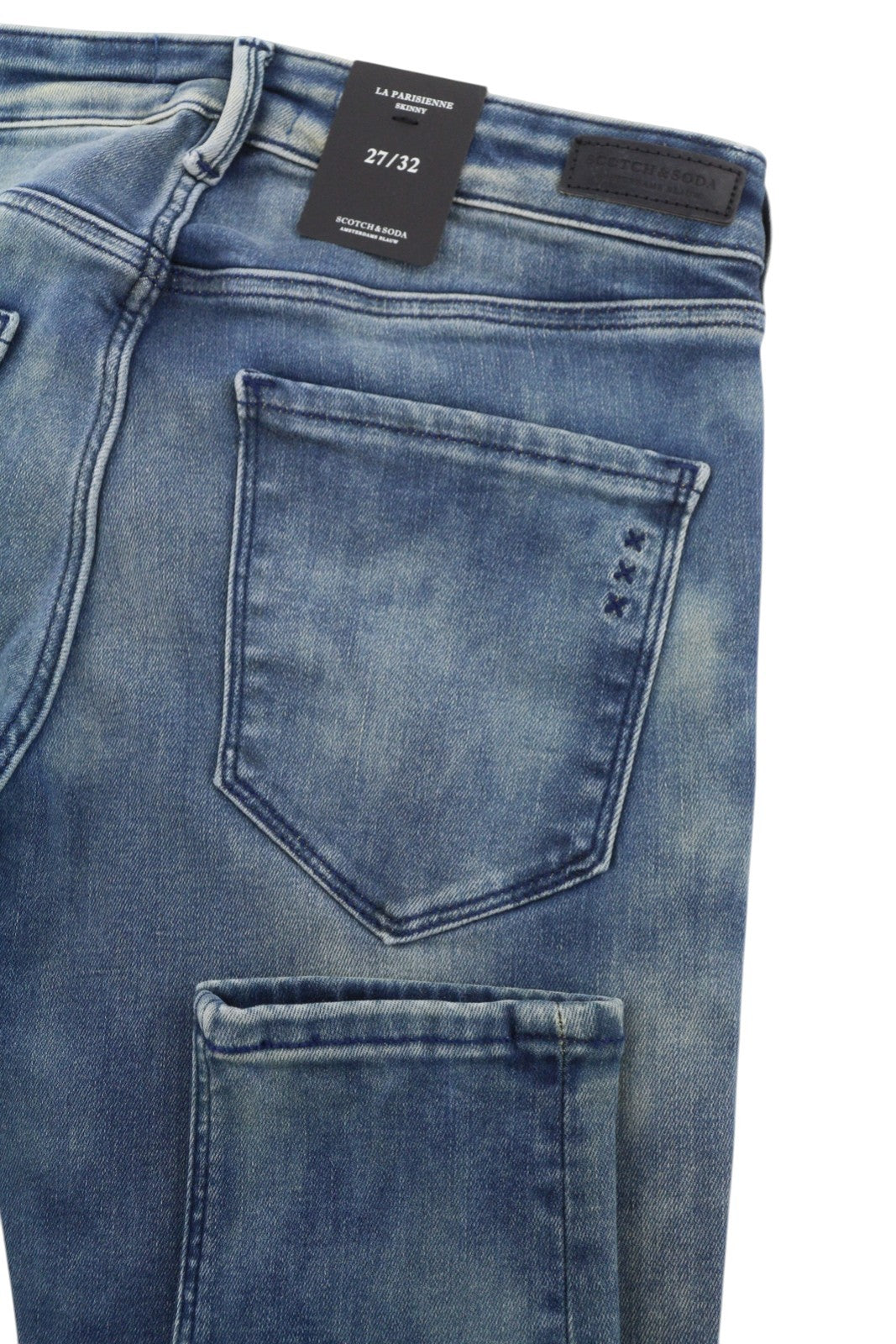 SCOTCH & SODA La Parisienne Women Jeans W27/L32 Blue Whiskers Faded Skinny Fit