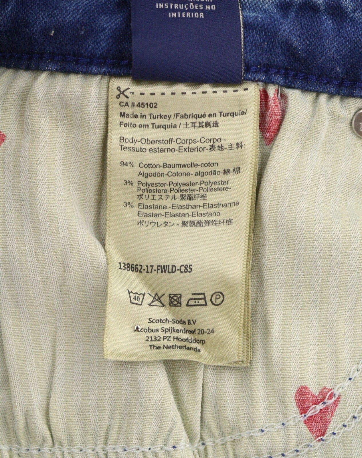 SCOTCH & SODA La Parisienne Women Jeans W27/L32 Blue Whiskers Faded Skinny Fit