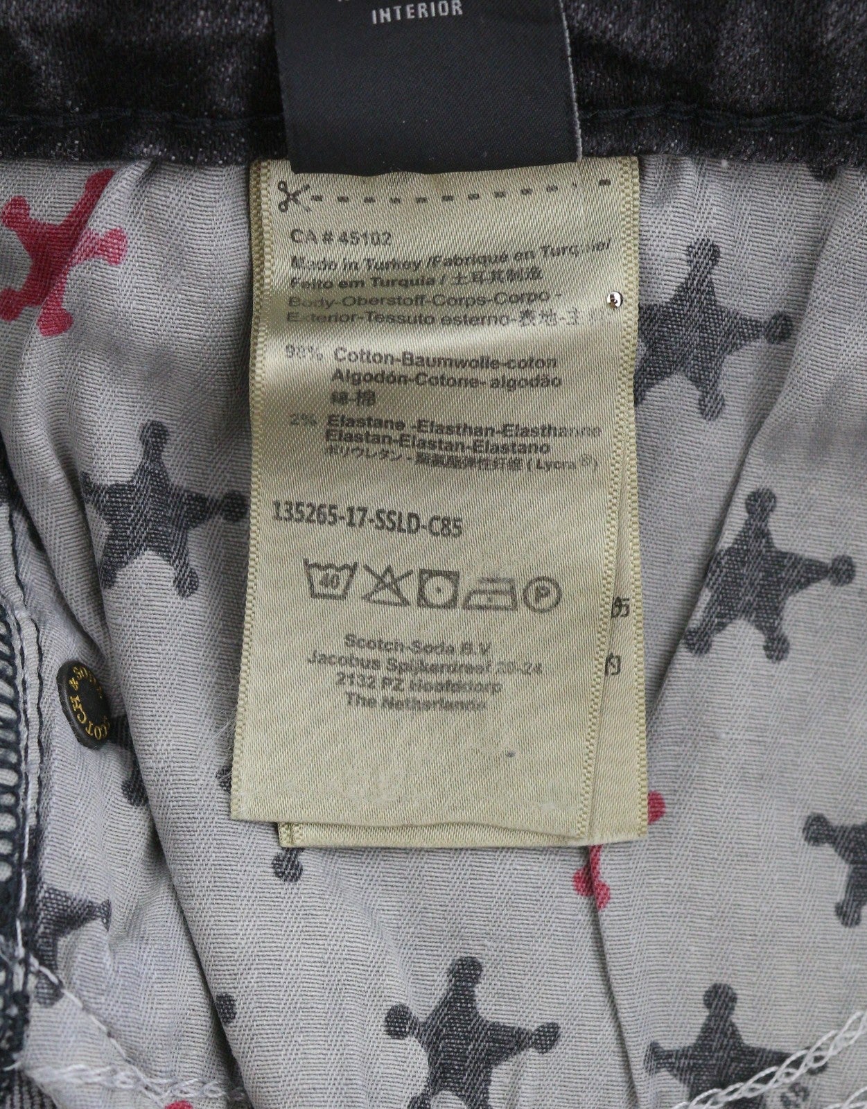 SCOTCH & SODA Supreme Women Jeans W29/L30 Black Faded Distress Slim Straight Fit