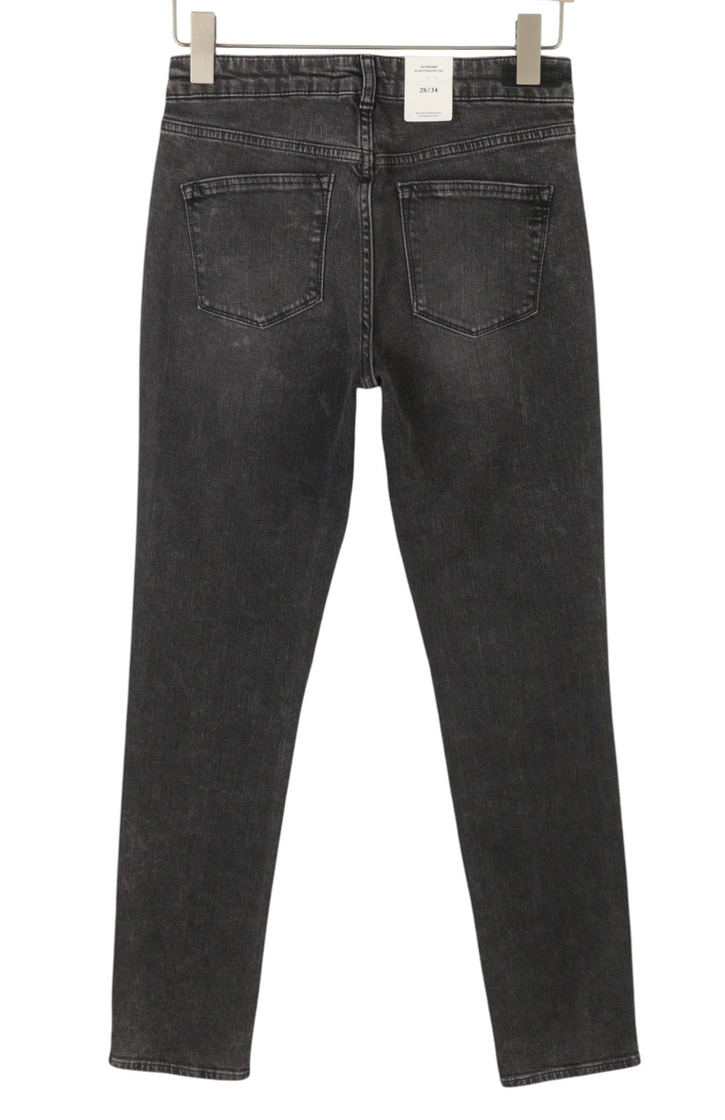 SCOTCH & SODA Supreme Women Jeans W28/L34 Black Faded Distress Slim Straight Fit