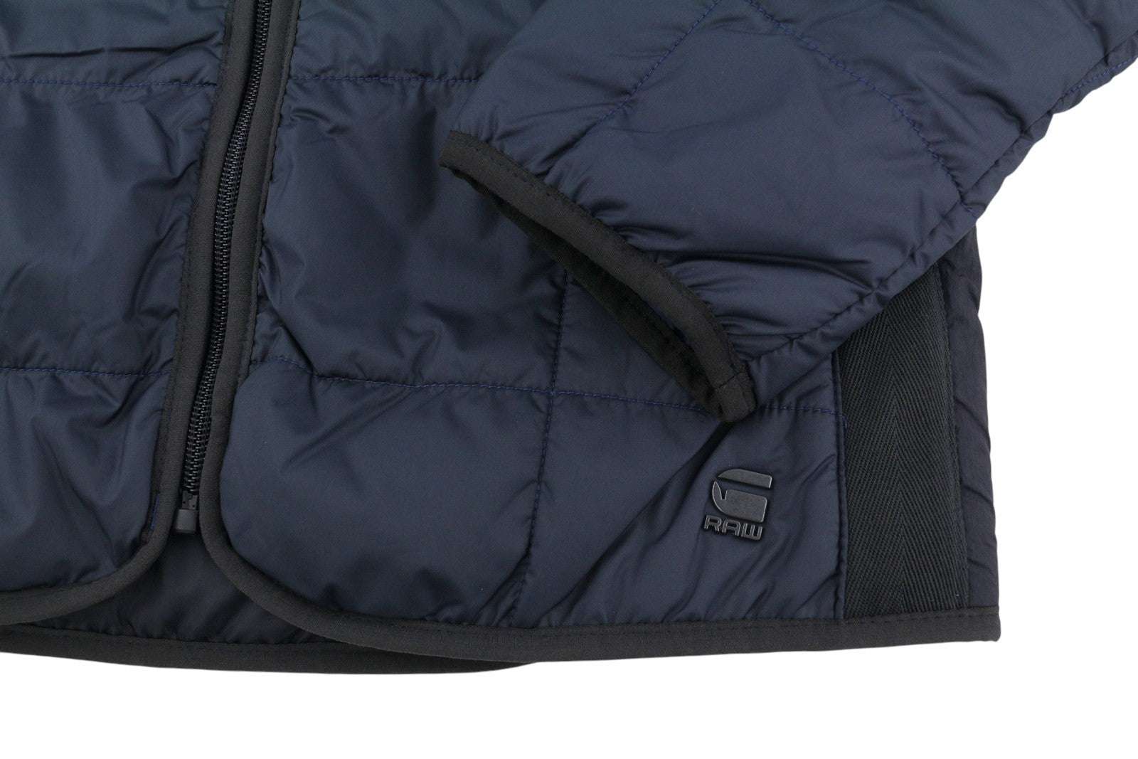 G-STAR Lt Wt Quilted Men Jacket XS Dark Blue Padded High Neck Full Zip