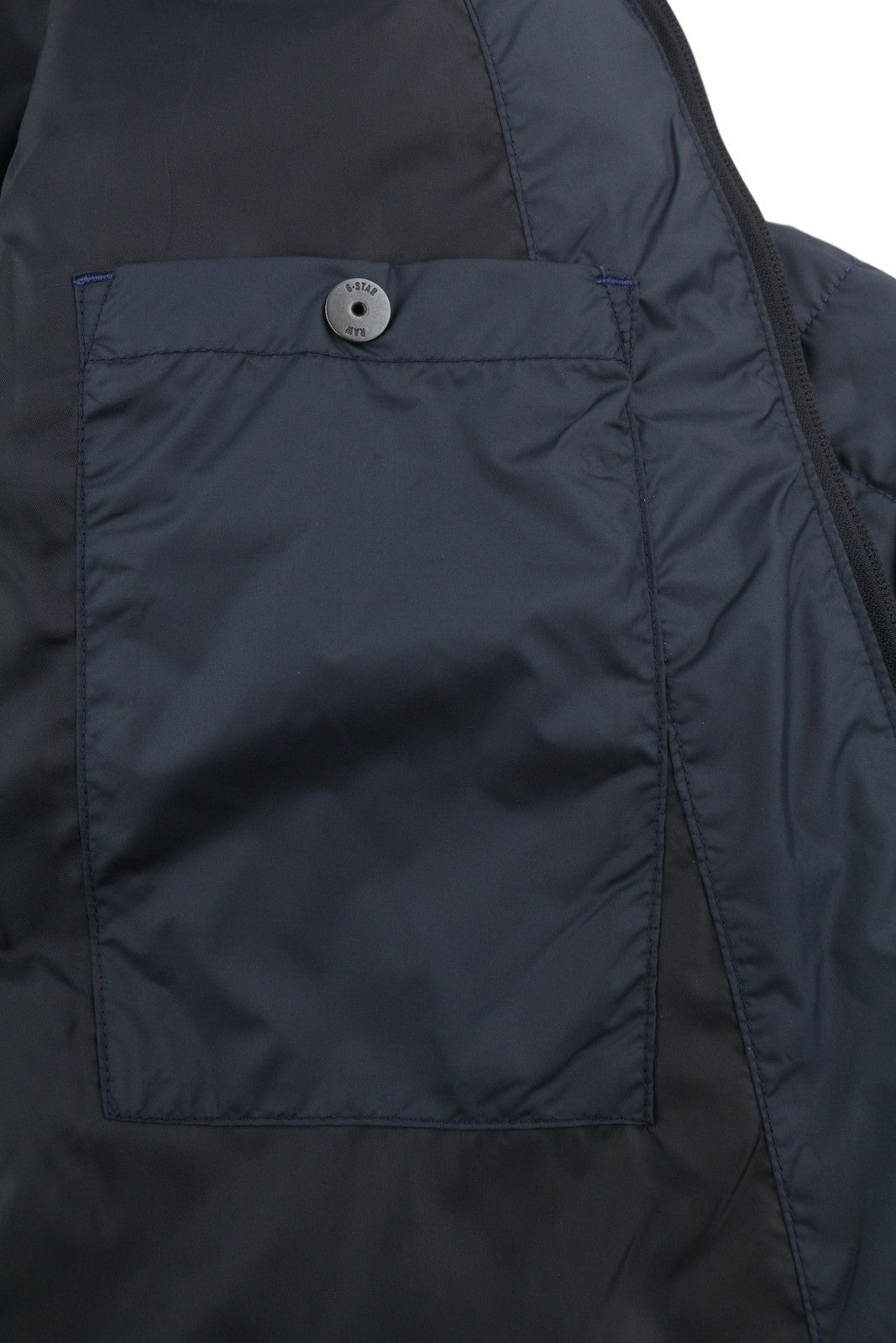 G-STAR Lt Wt Quilted Men Jacket XS Dark Blue Padded High Neck Full Zip
