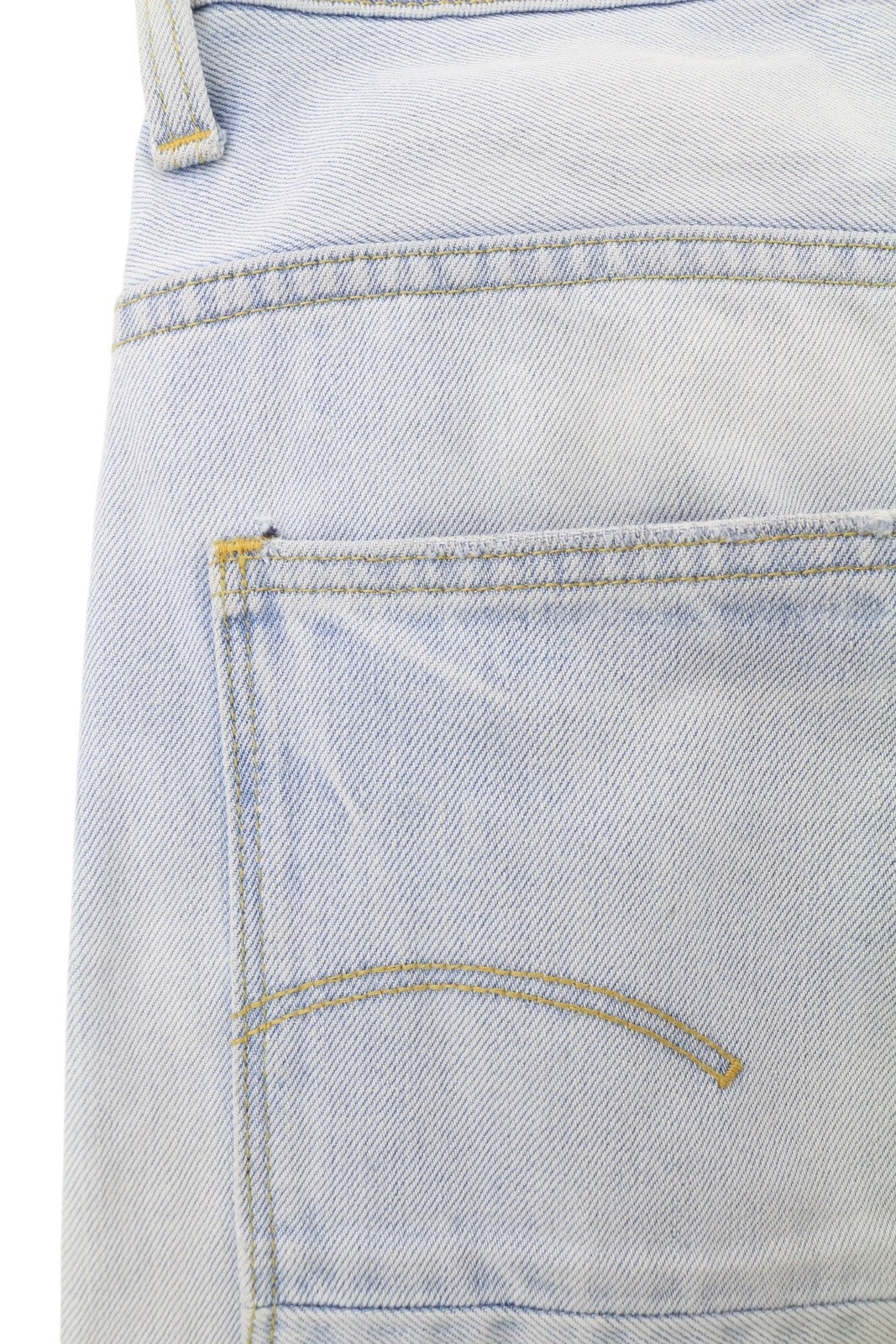 G-STAR ARC 3D Slim Men Jeans W32/L32 Blue Faded Distress Twisted Button Fly