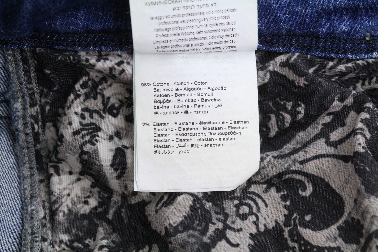 REPLAY Bronny Men Jeans W32/L30 Blue Whiskers Faded Distress Super Slim Fit