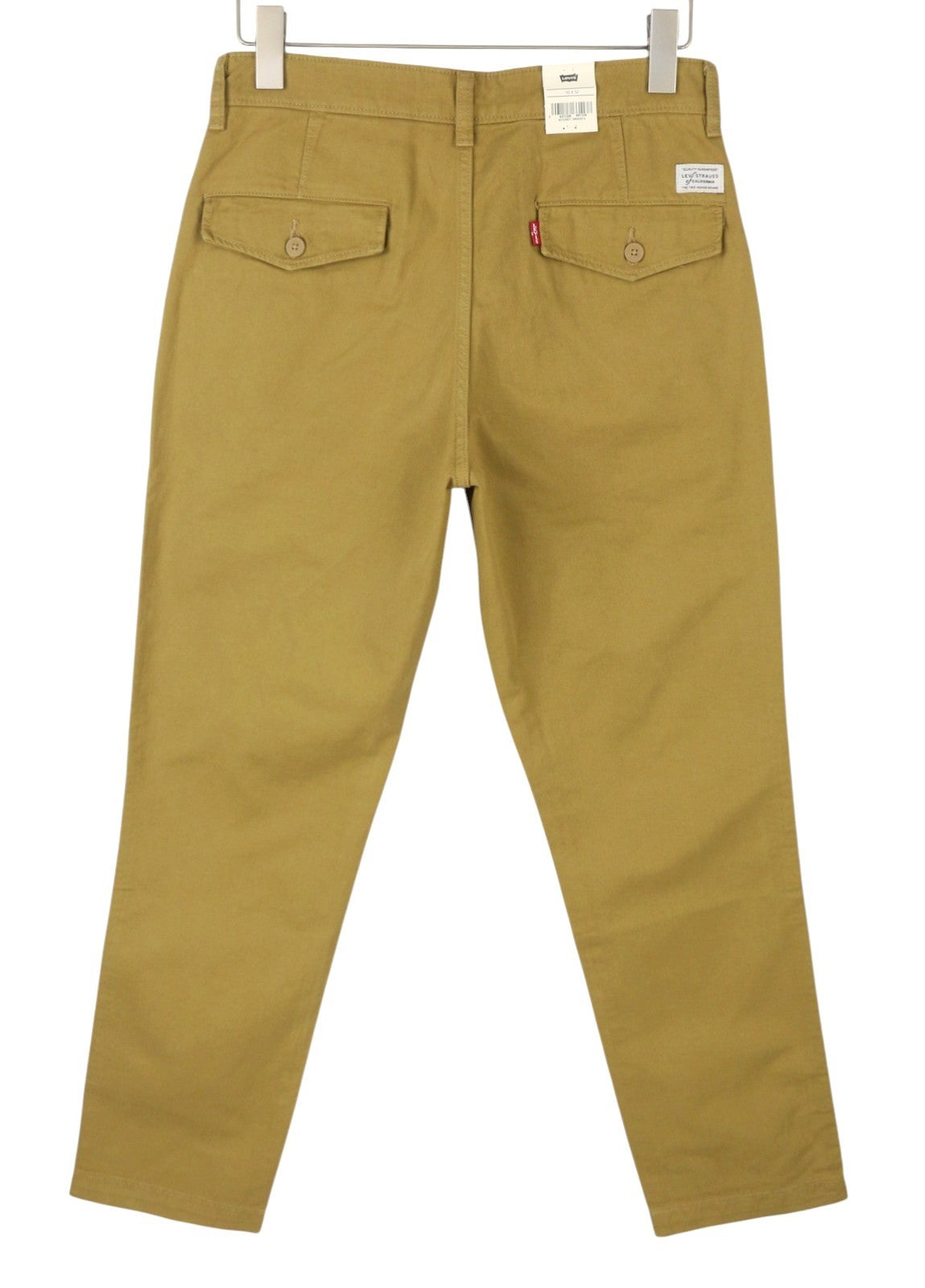 LEVI'S XX Chino Men Trousers W30/L32 Beige Authentic Relaxed Fit Zipper Big E