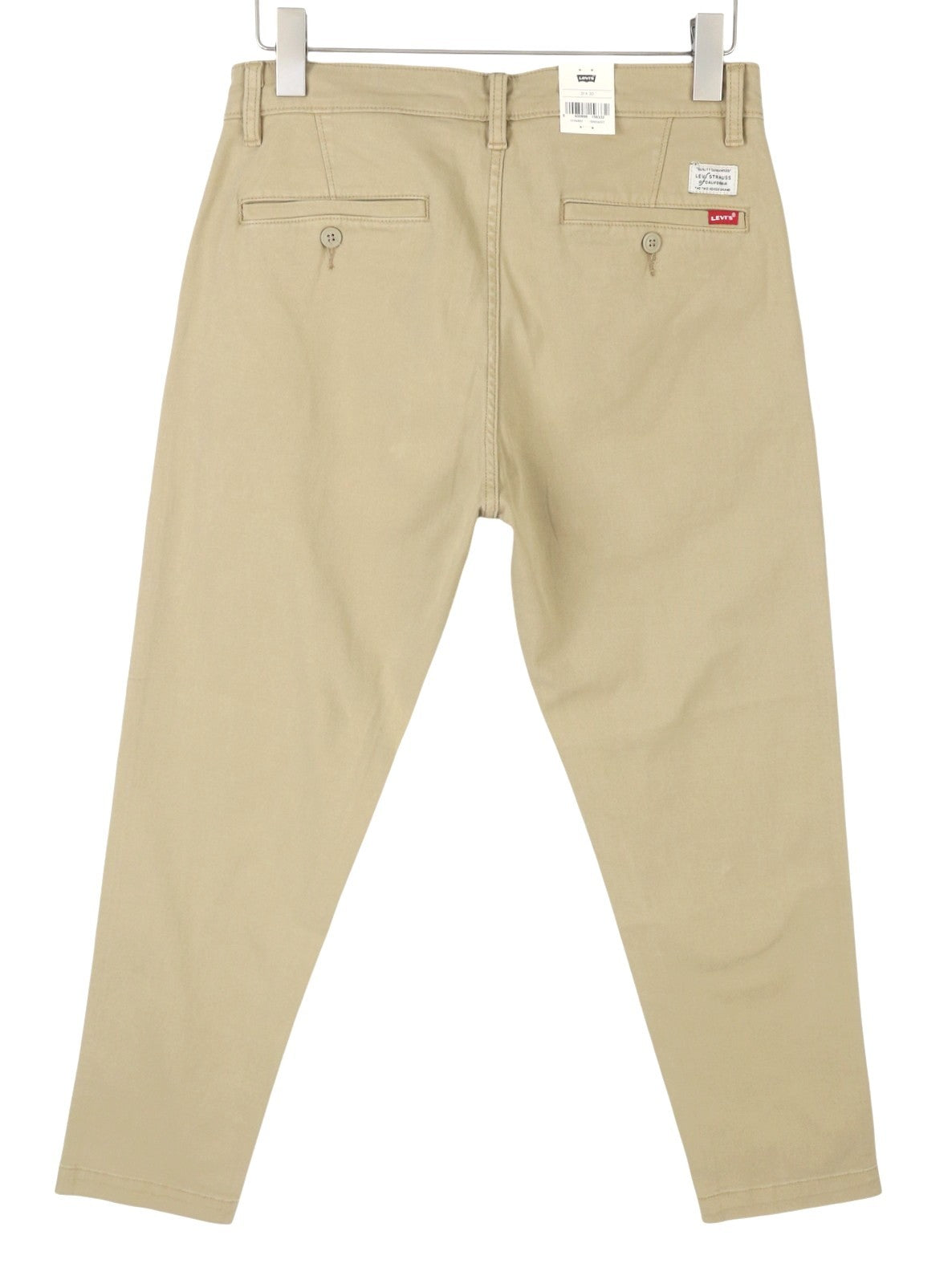 LEVI'S XX Chino Men Trousers W33/L32 Beige Standard Tapered Fit Zip Fly Big E