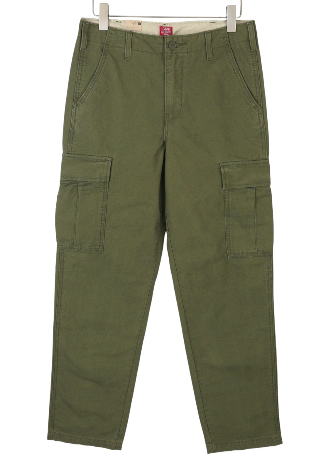 LEVI'S XX Cargo Men Trousers W32/L34 Khaki Green Straight Fit Zip Fly