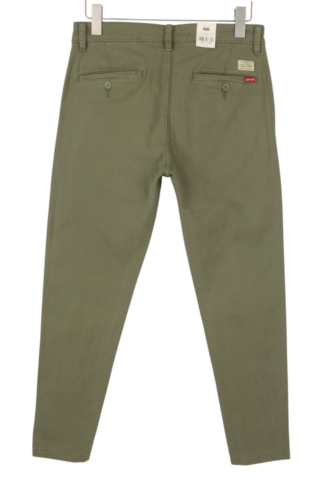 LEVI'S XX Chino Men Trousers W31/L34 Green Standard Tapered Fit Stretch Big E