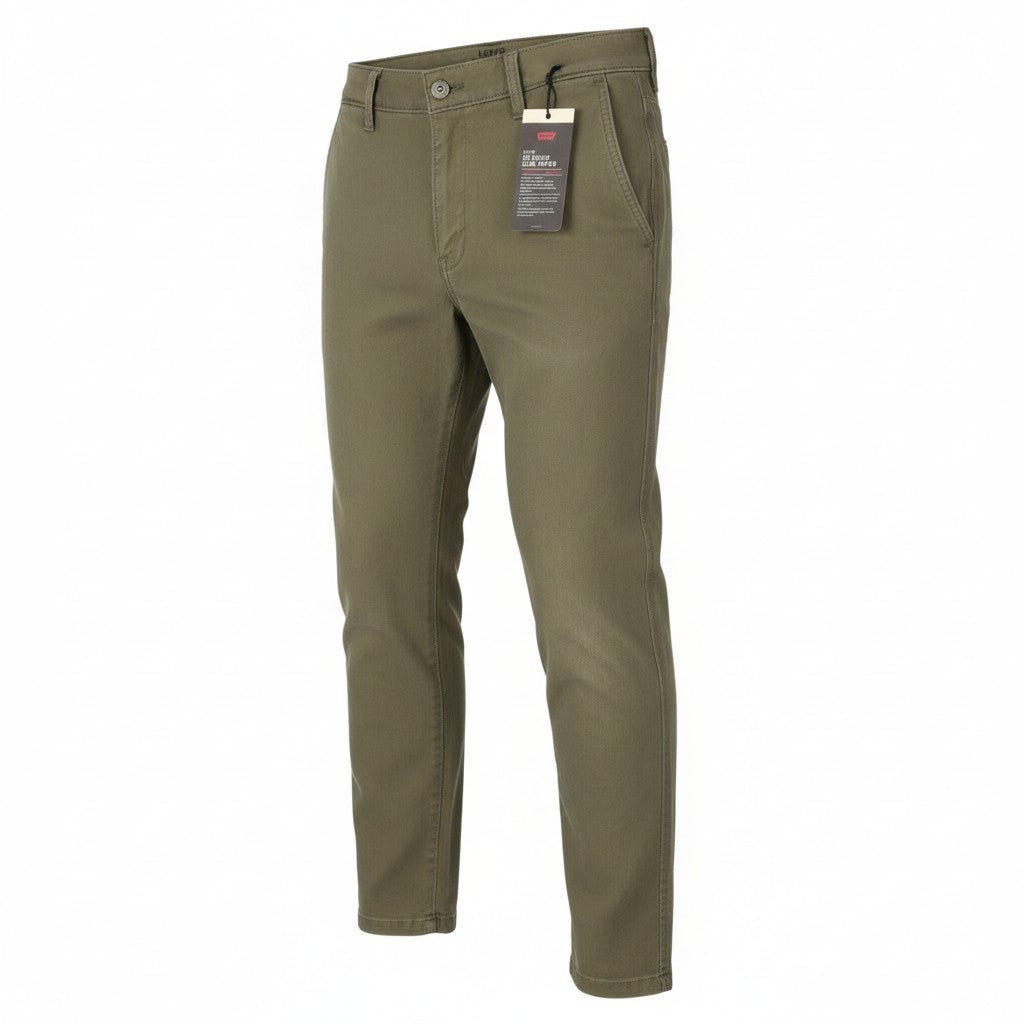 LEVI'S XX Chino Men Trousers W31/L30 Green Slim Tapered Stretch Big E