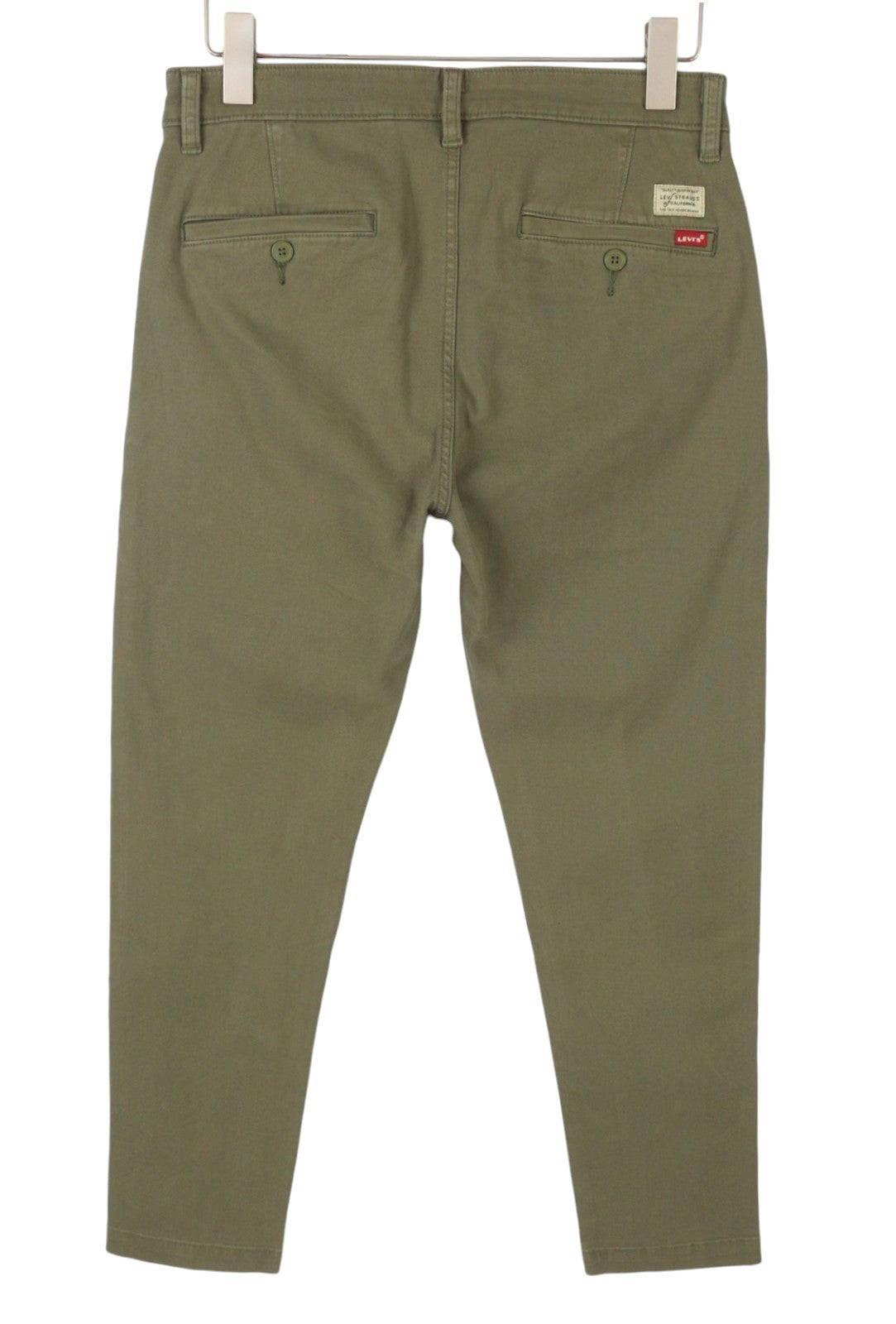 LEVI'S XX Chino Men Trousers W31/L30 Green Slim Tapered Stretch Big E