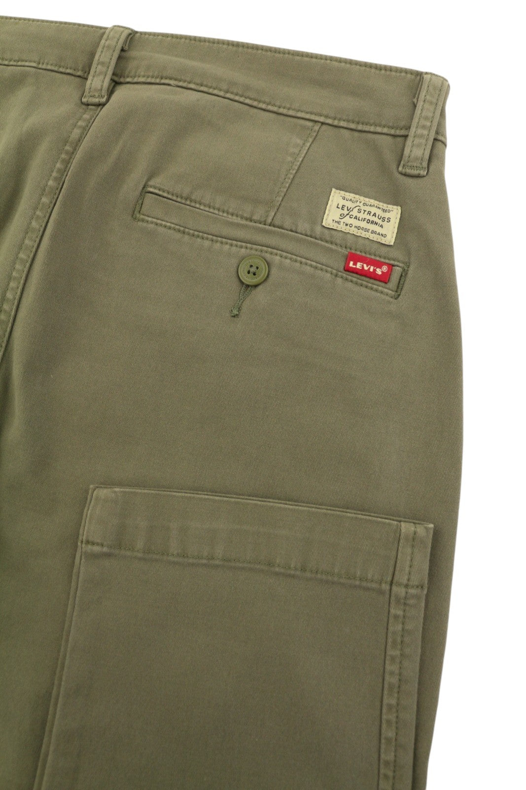 LEVI'S XX Chino Men Trousers W31/L30 Green Slim Tapered Stretch Big E