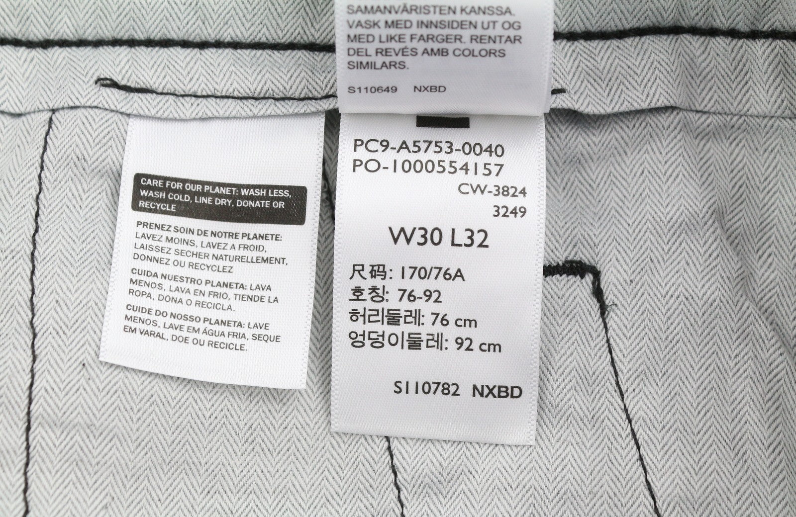 LEVI'S XX Chino Men Trousers W30/L32 Grey Authentic Relaxed Lightweight Big E