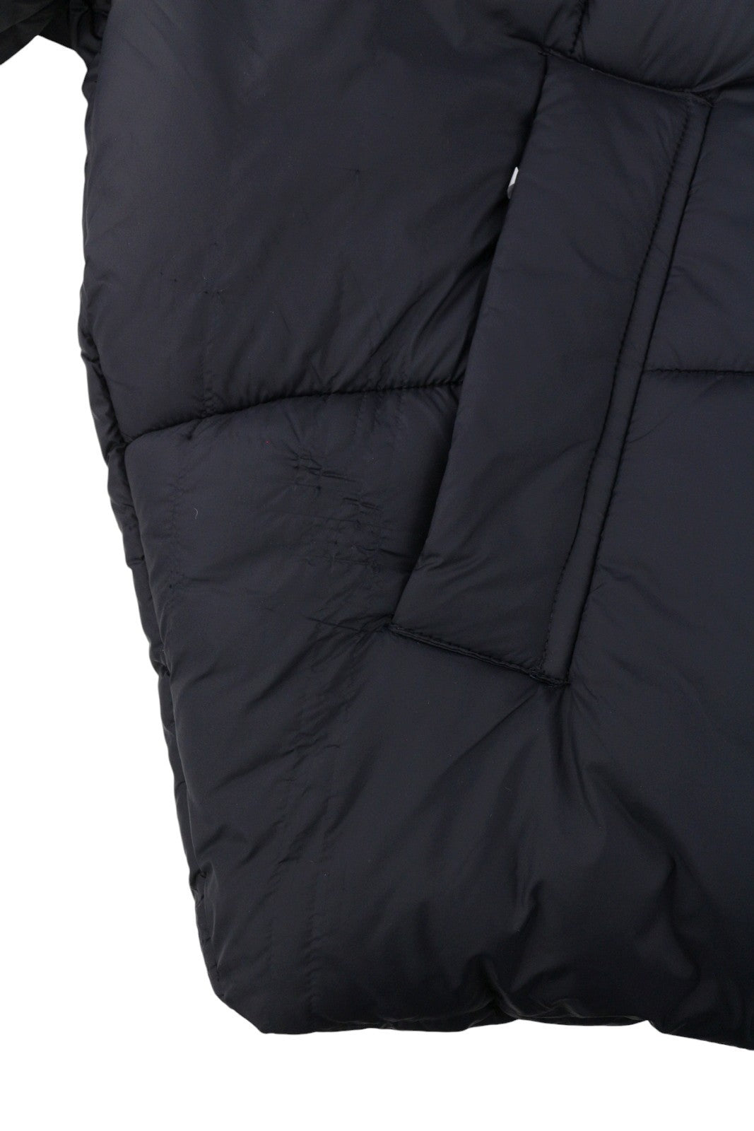 JJXX Saga Nylon Quilted Women Jacket XL Black Oversized Hidden Hood