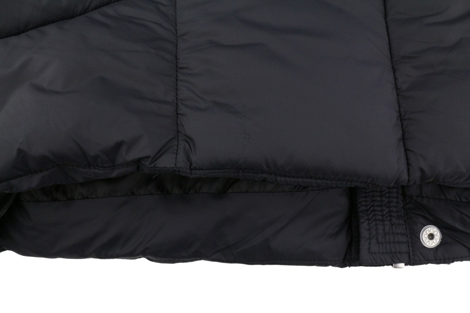 JJXX Saga Nylon Quilted Women Jacket XL Black Oversized Hidden Hood