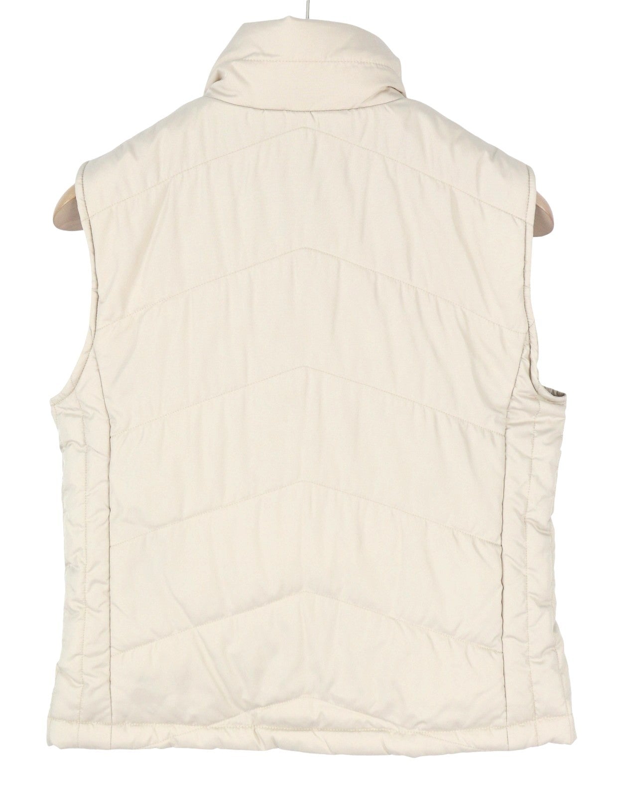 ONLY Nicole Quilt Women Waistcoat S Beige Padded High Neck Zip Vest