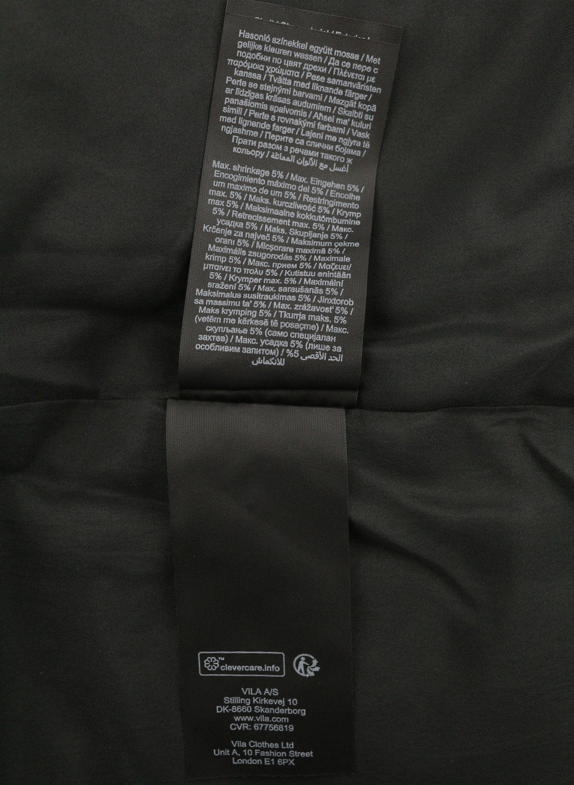 VILA Maja High Neck Women Waistcoat EU42 Black Floral Quilted Padded