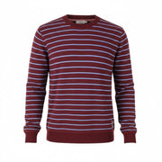 SCOTCH & SODA Men Sweatshirt M Burgundy Striped Crew Neck Pull On