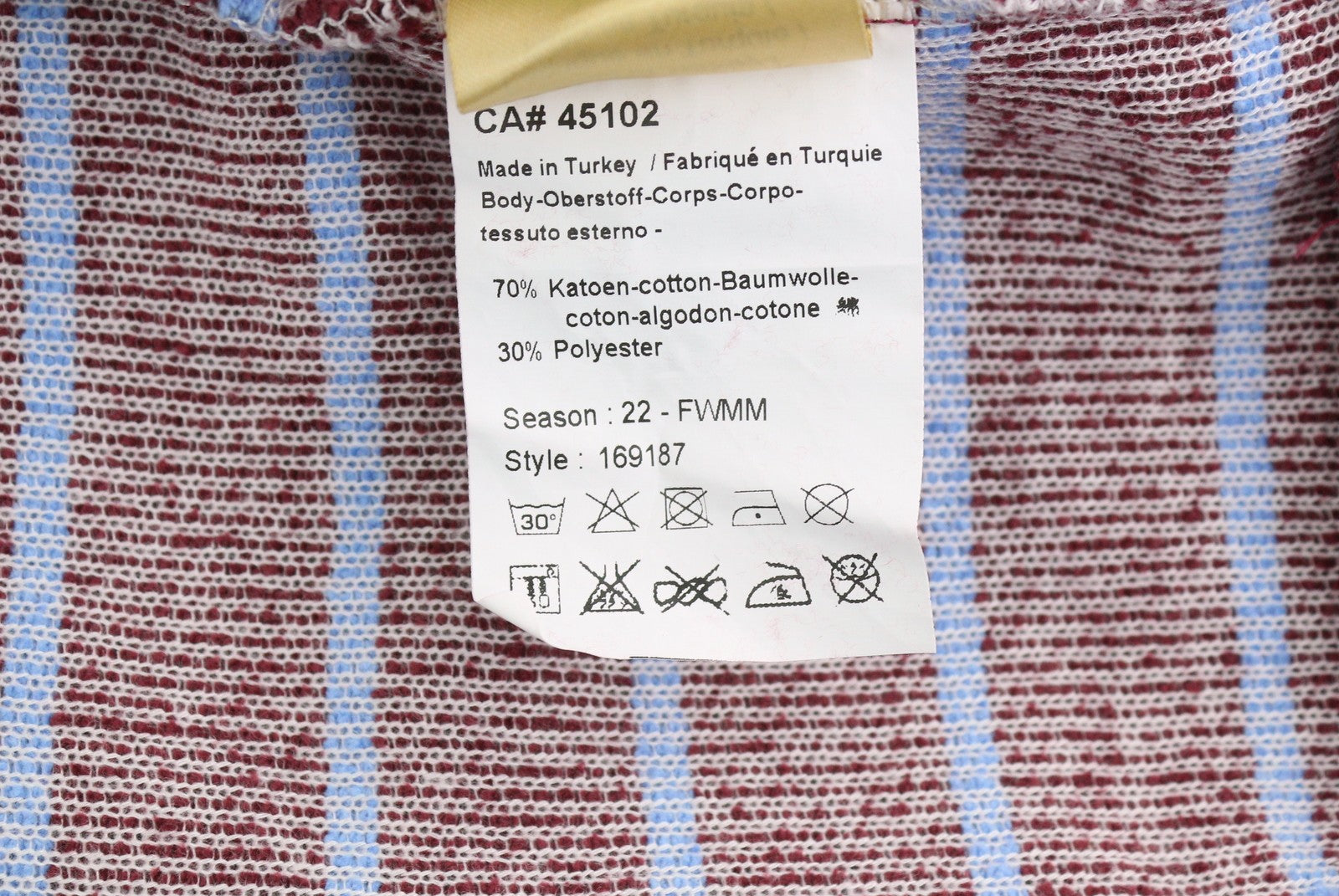 SCOTCH & SODA Men Sweatshirt M Burgundy Striped Crew Neck Pull On