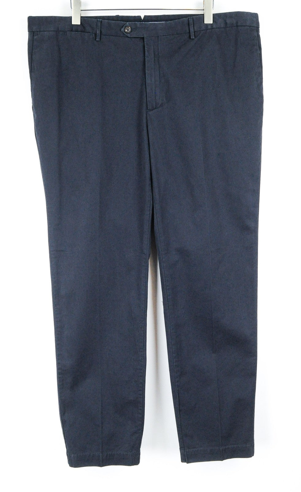 HACKETT Sanderson Men Trousers UK44L Navy Chino Styled Low Stretch Twill Zip
