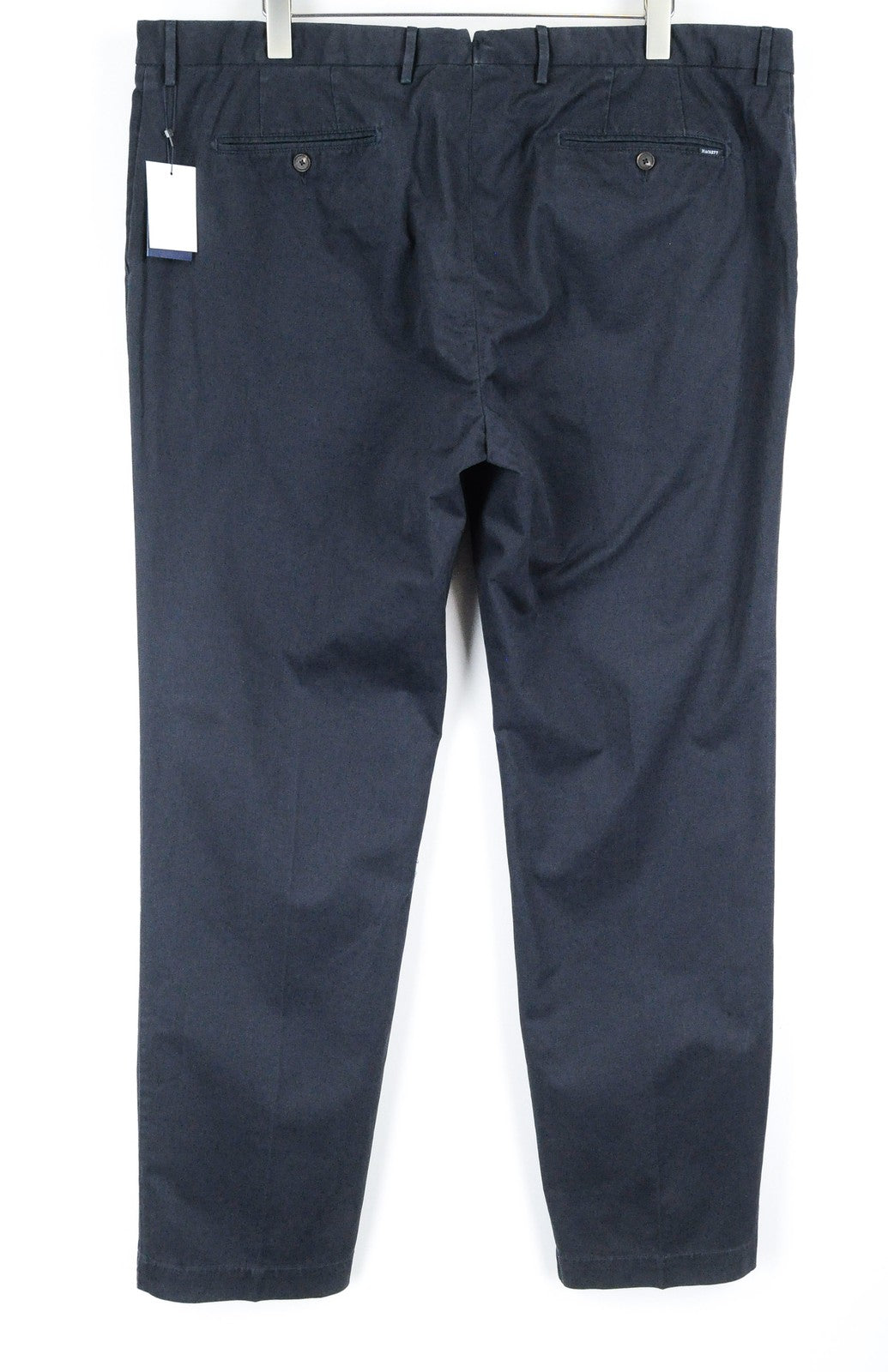 HACKETT Sanderson Men Trousers UK44L Navy Chino Styled Low Stretch Twill Zip