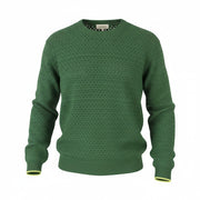 SCOTCH & SODA Men Jumper L Green Open Knit Crew Neck Pull On