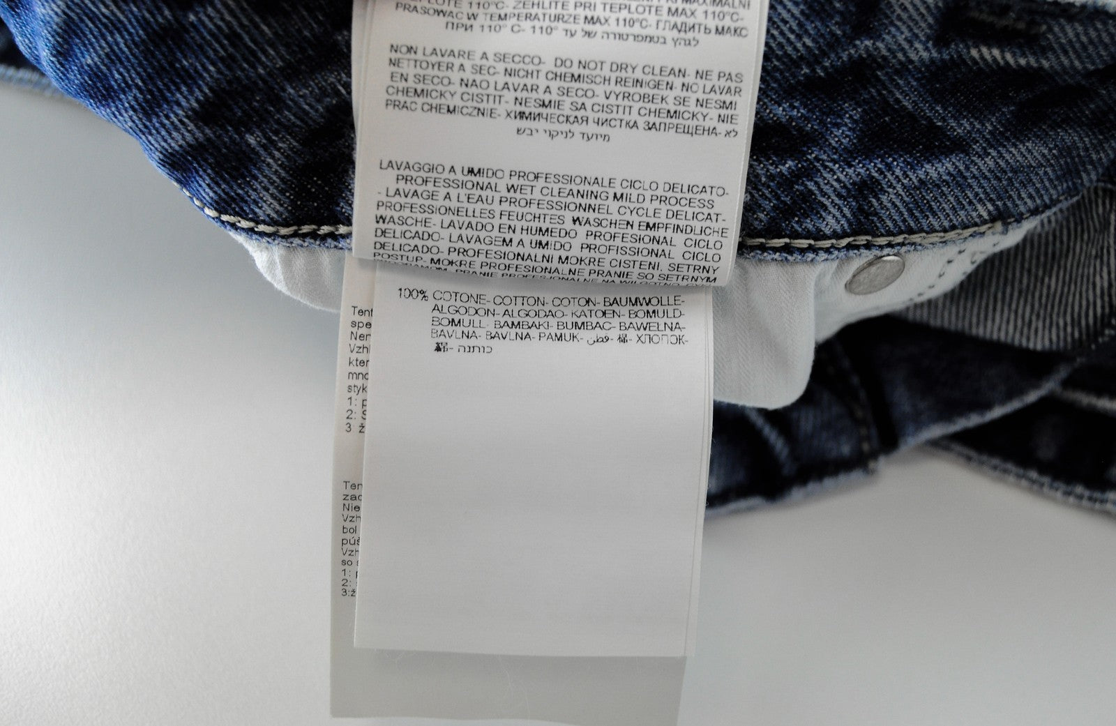 REPLAY Women Skirt W32 Blue Pure Cotton Washed Distressed Denim Mini