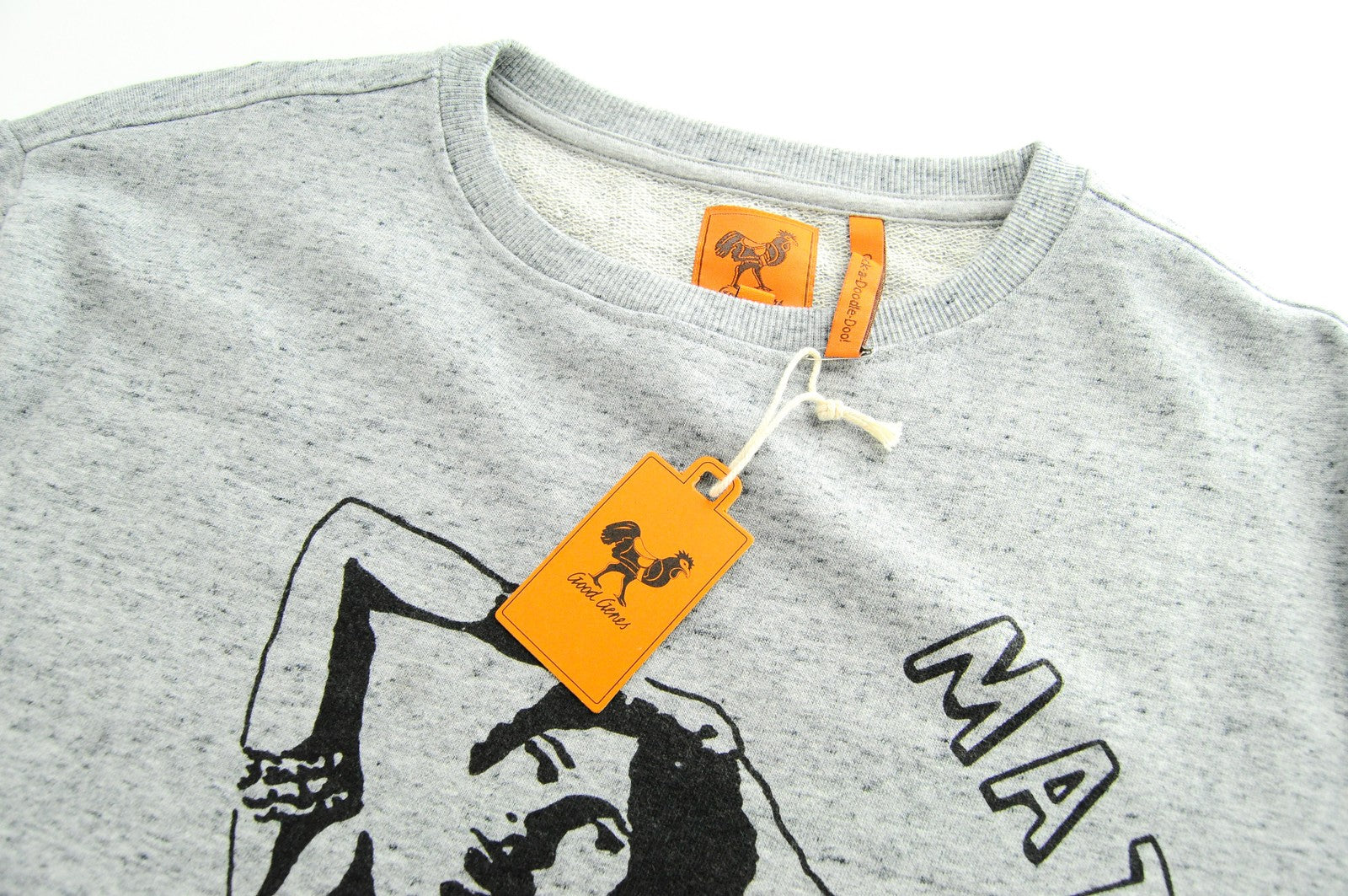 GOOD GENES Men Sweatshirt L Grey Cotton Blend Long Sleeve Matahari Logo Pull On