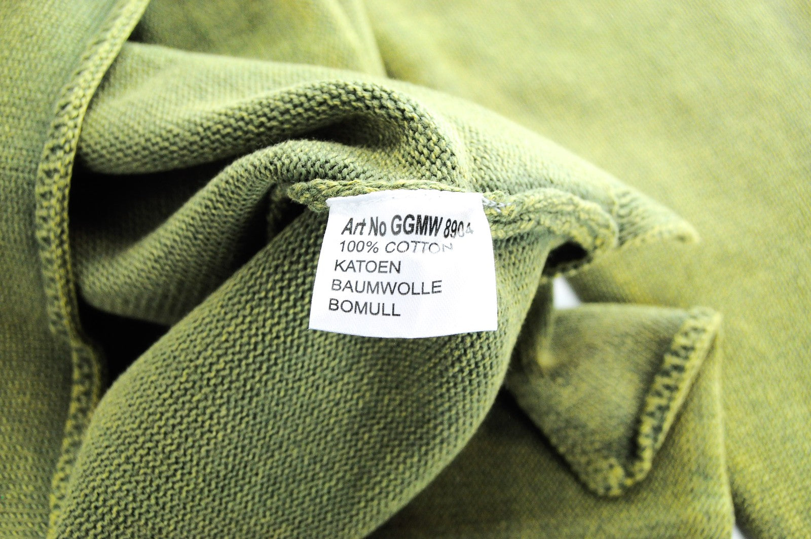 GOOD GENES Men Jumper S Green Pure Cotton Knitted Logo Long Sleeve Sweater