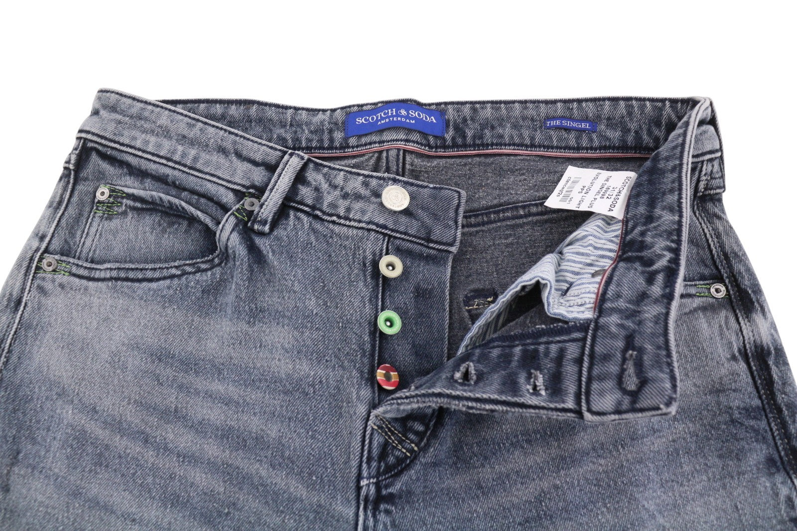 SCOTCH & SODA The Singel Plus Men Jeans W31/L32 Evolution Light Blue Faded