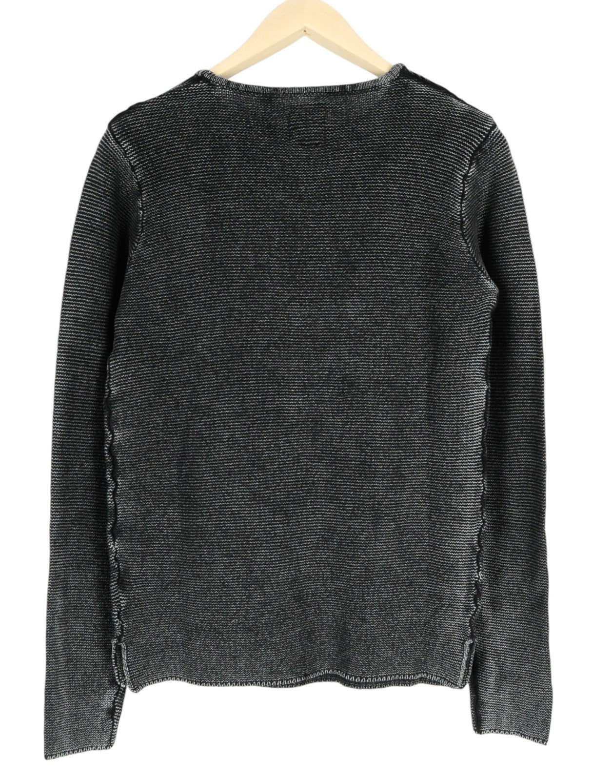 GOOD GENES Men Jumper M Long Sleeved Knitted Black Pure Cotton Pull On Sweater