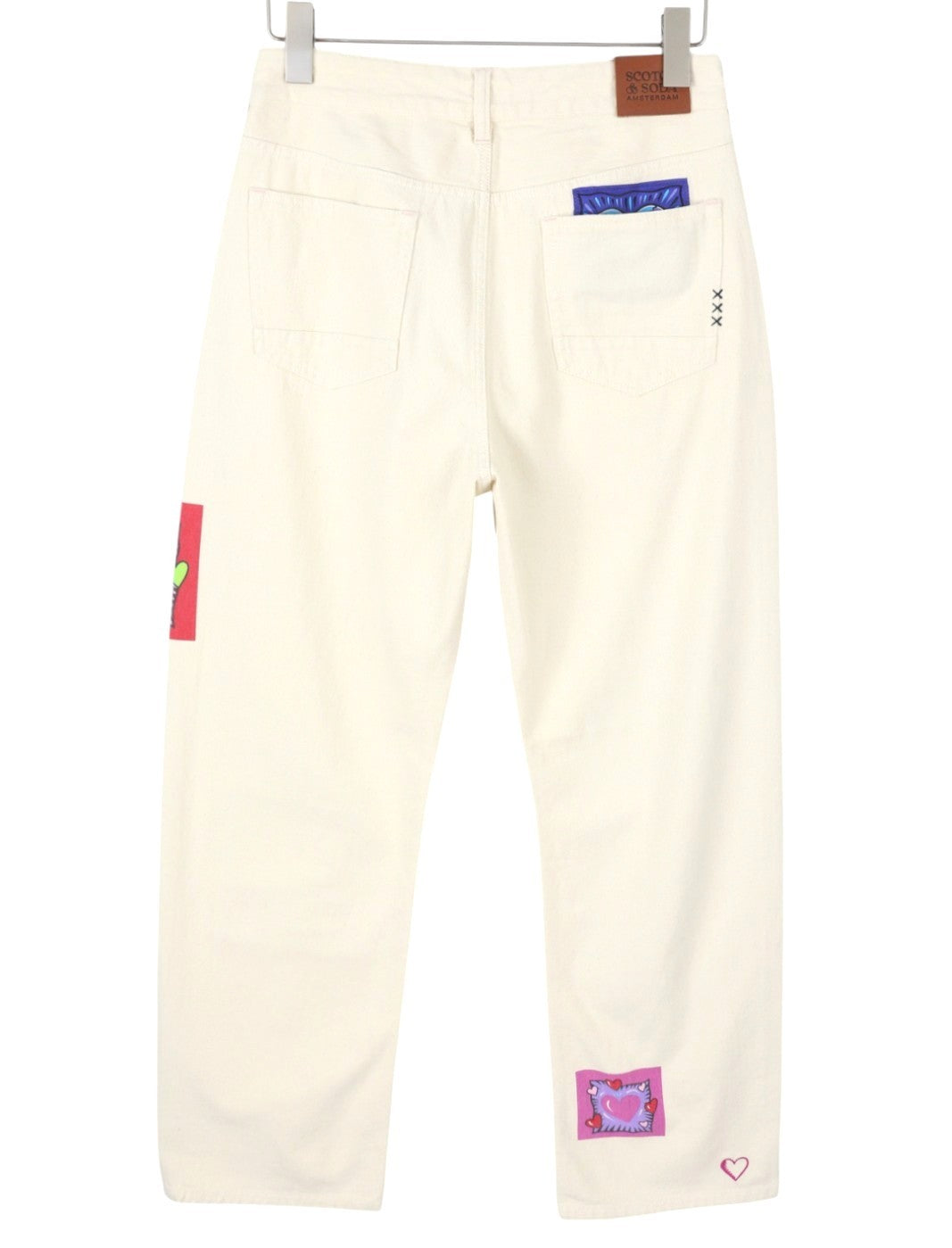 SCOTCH & SODA x Burton Morris Men Jeans W30/L30 Artsy Print Straight Fit Unisex