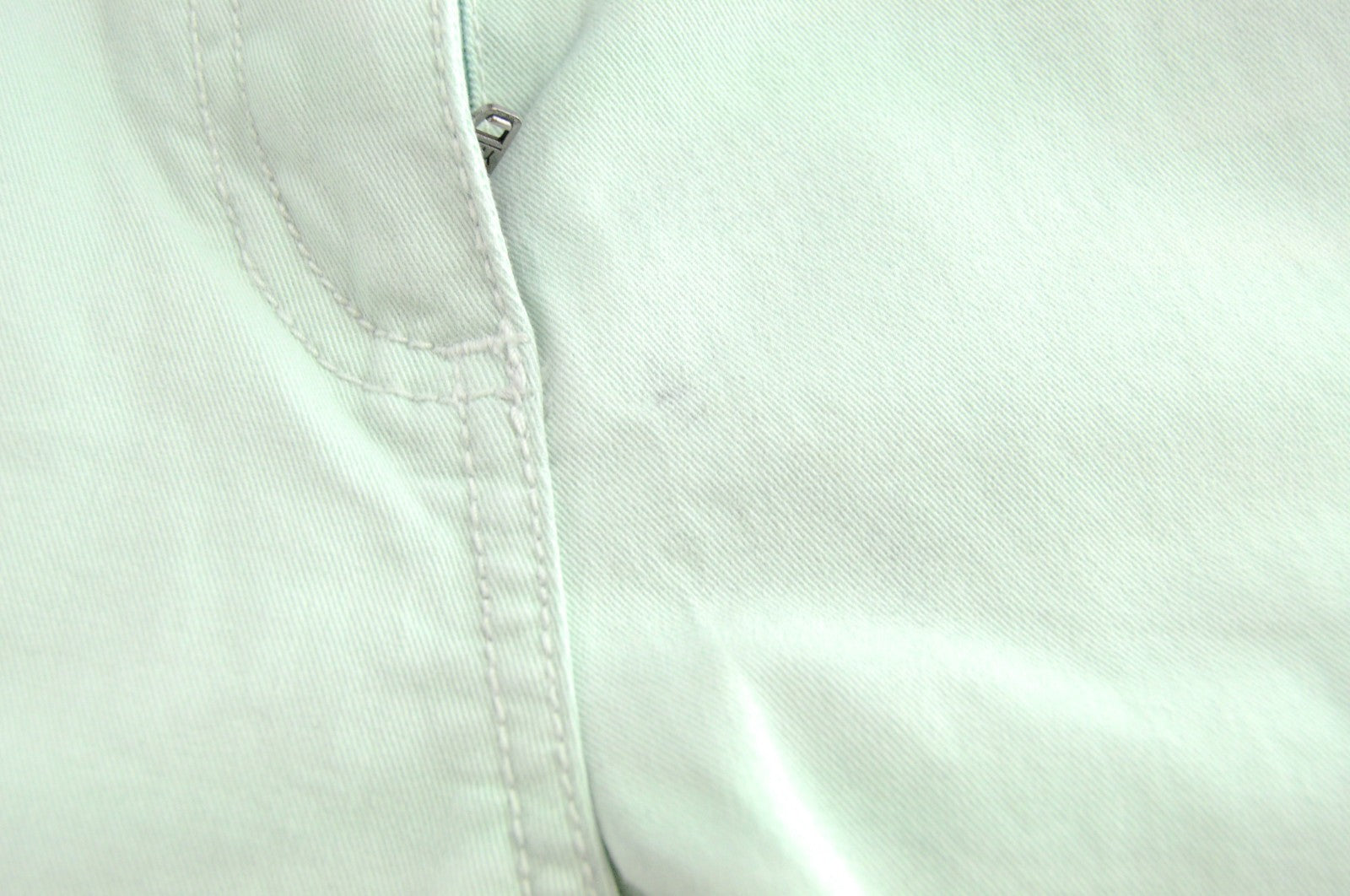 MAISON SCOTCH Women Trousers W29 Pastel Mint Green Slim Fit Cotton Stretch