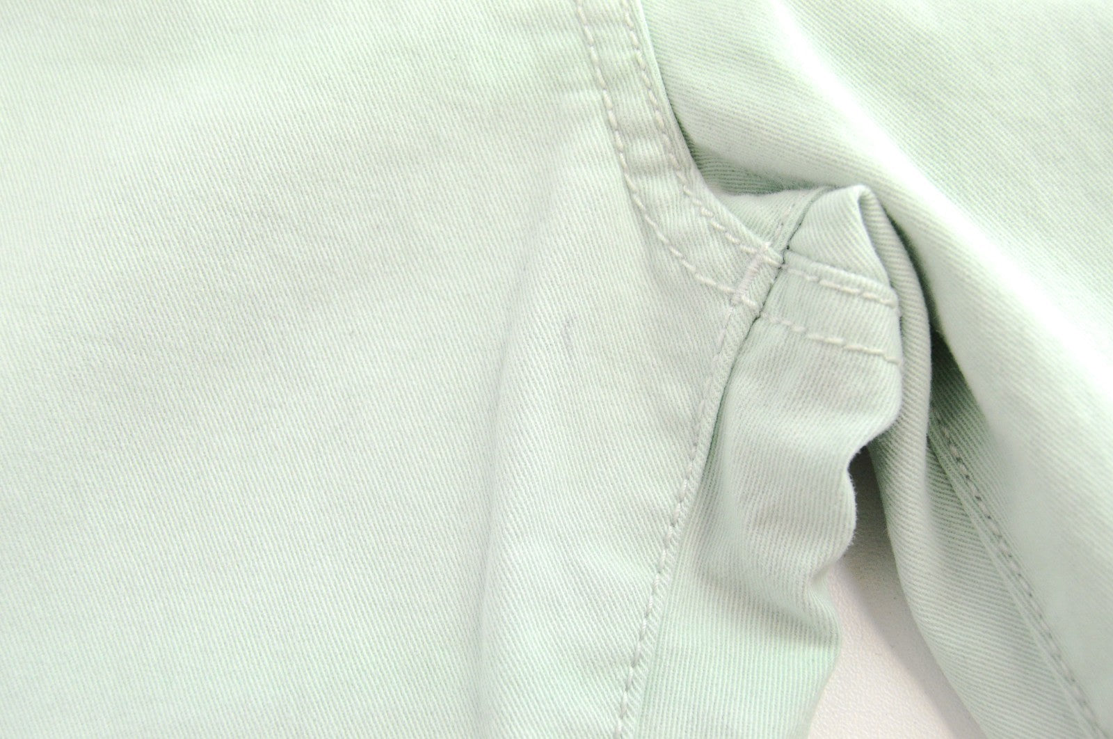 MAISON SCOTCH Women Trousers W29 Pastel Mint Green Slim Fit Cotton Stretch