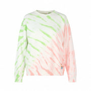 SCOTCH & SODA Men Sweatshirt L White Tie Dye Patterned Crew Neck Pull On