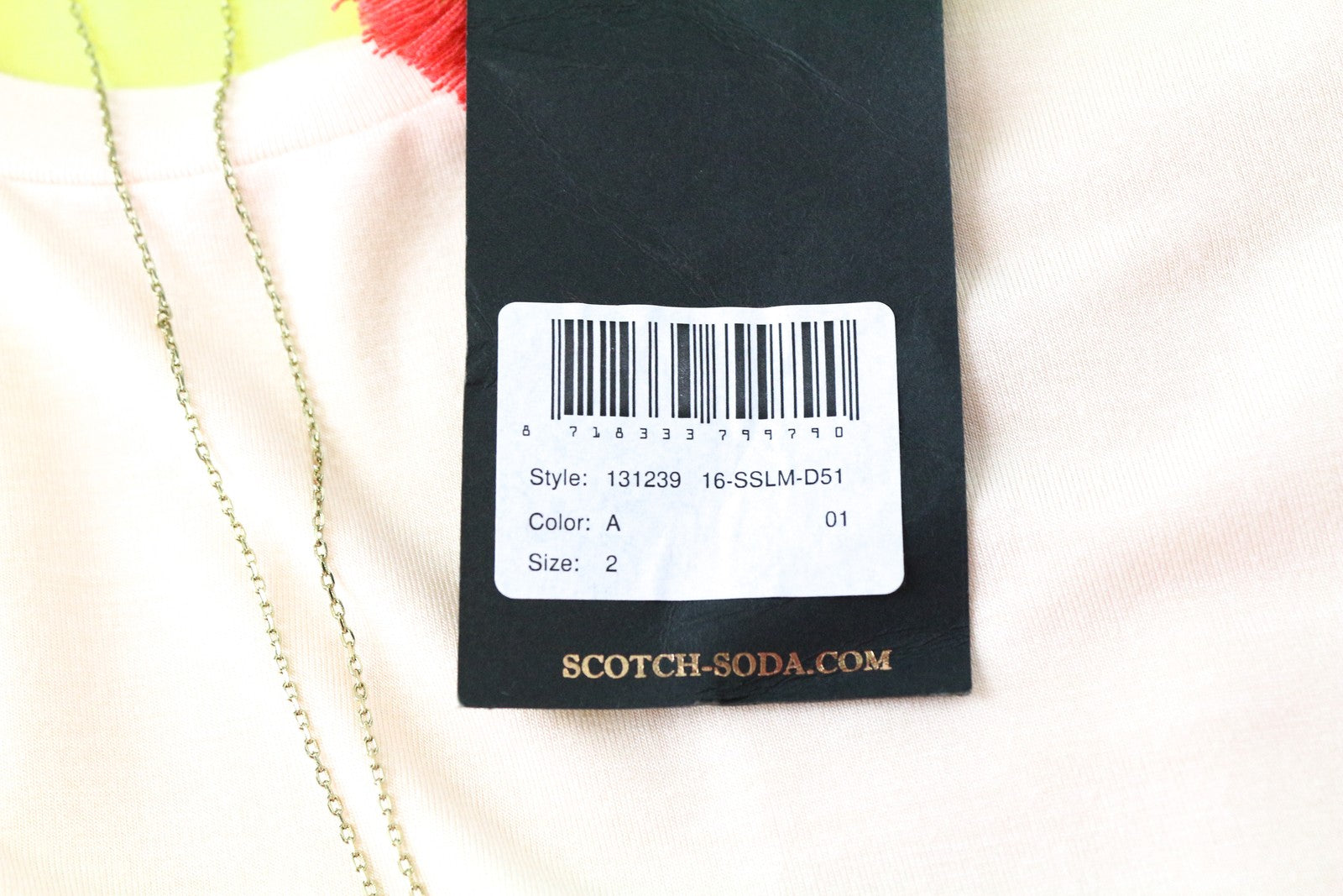MAISON SCOTCH Women T-Shirt M Yellow Beige Short Sleeved Round Neck Summer