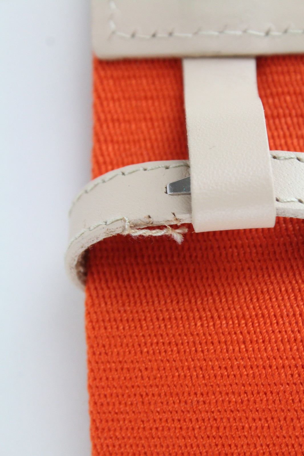 HARMONT & BLAINE Men Belt 115 cm Beige Leather Detailed Orange Squared-End_