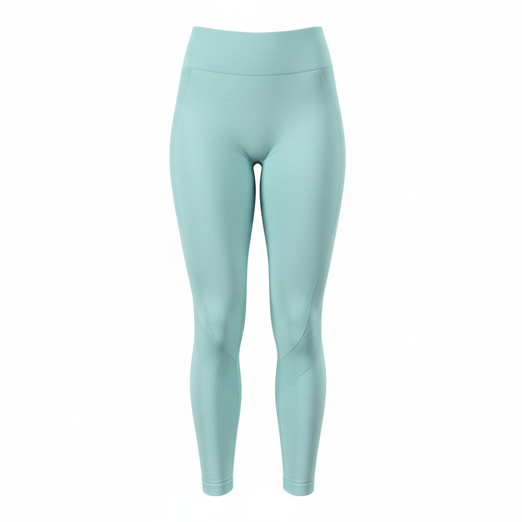 Blue Polyamide Sport Leggings