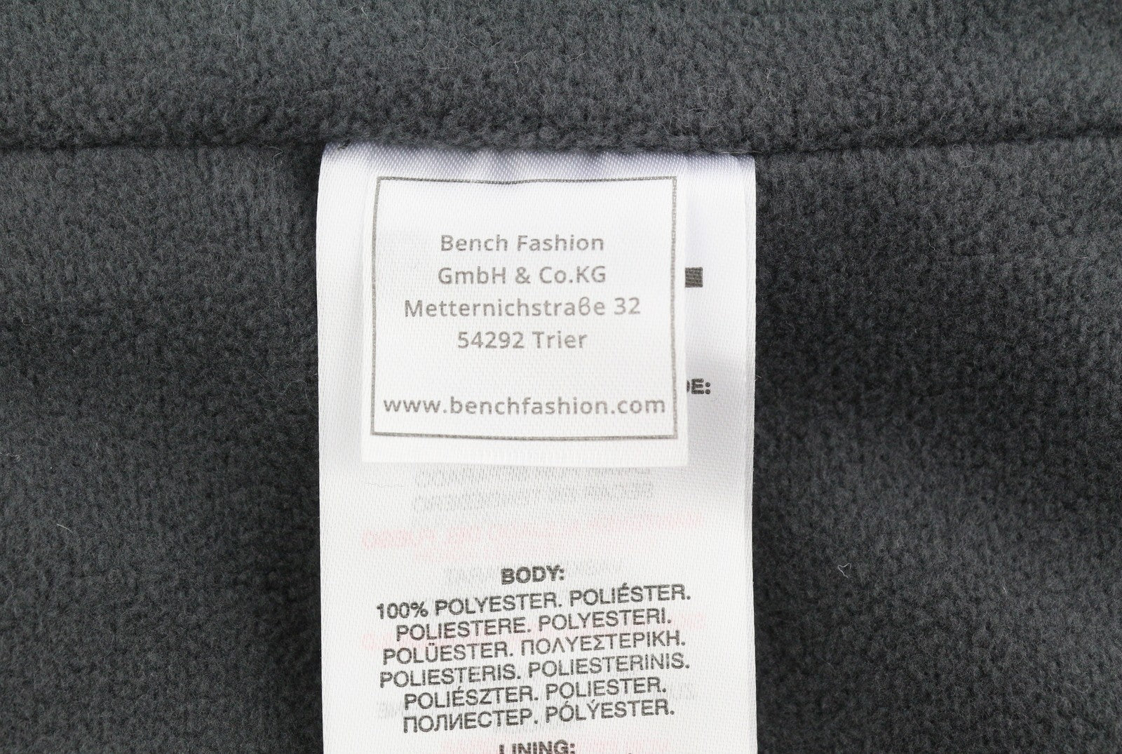 BENCH Detta Men Jacket XL Grey Quilted Hooded Zip Sherpa Lined Coat