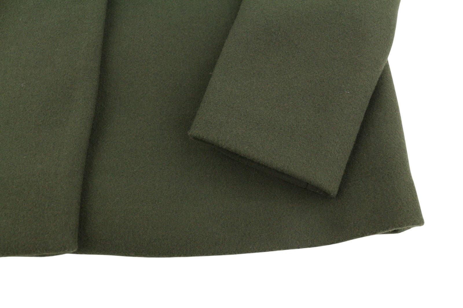 VILA Jully Women Coat EU36 Green Notch Lapel Button Closure Mid Length