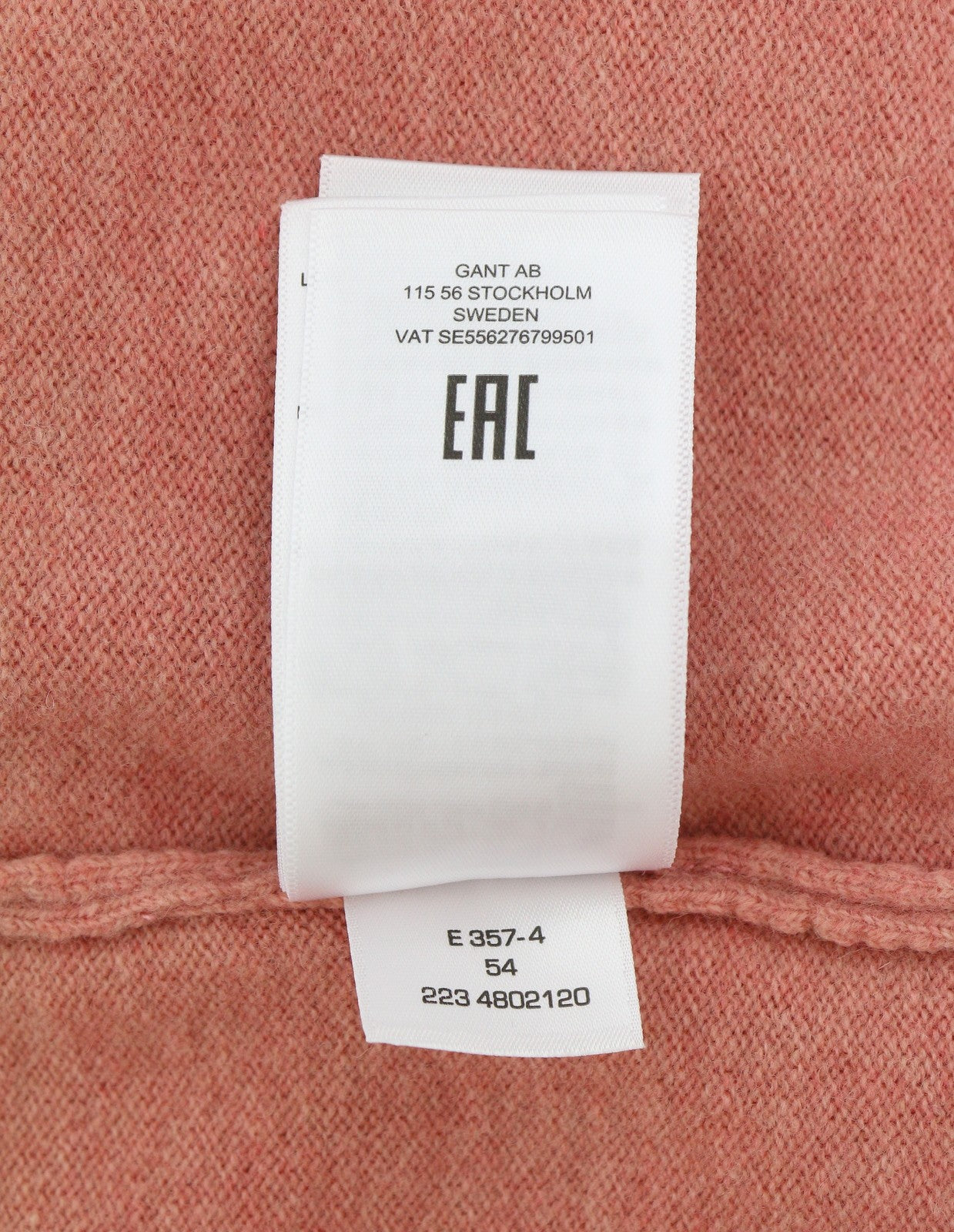 GANT Superfine Lambswool C Neck Women Jumper XL Terracotta Pink Knit Pull On