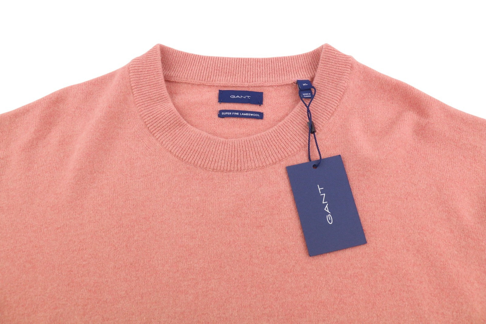 GANT Superfine Lambswool C Neck Women Jumper XL Terracotta Pink Knit Pull On