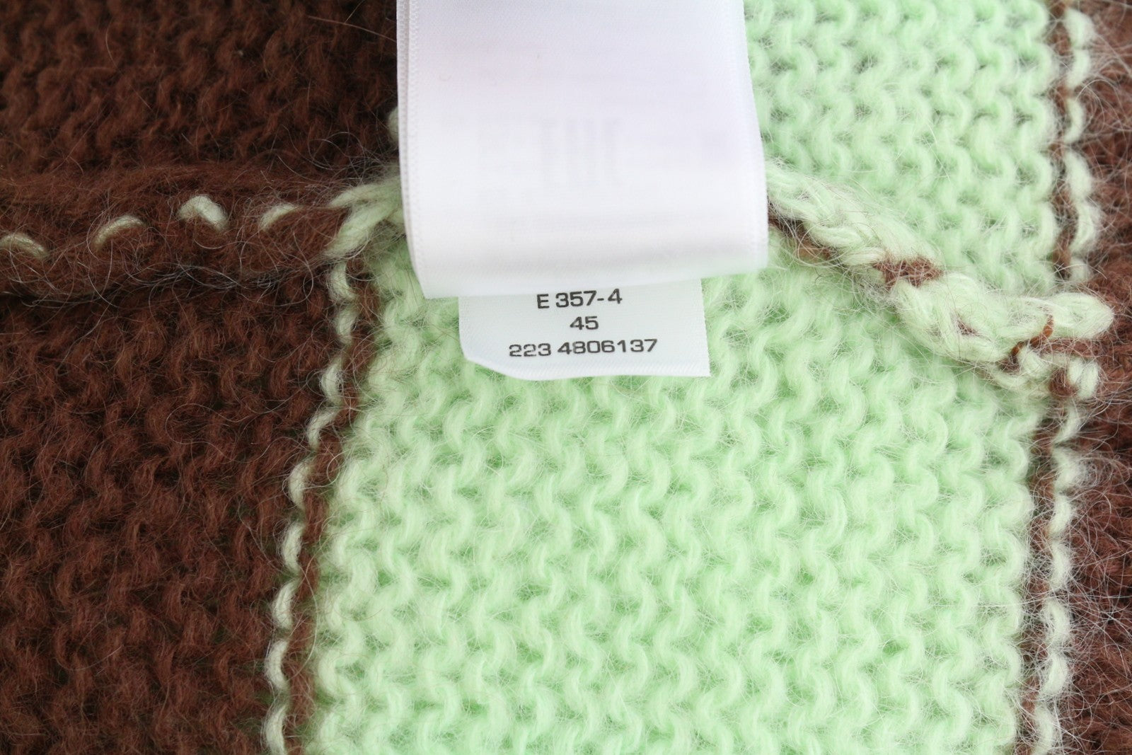 GANT Mohair Striped C Neck Women Jumper XL Cocoa Bean Wool Knit Pull On