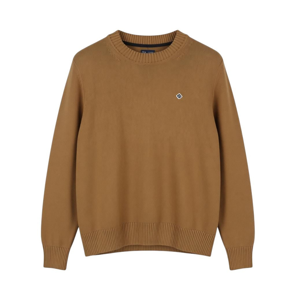 GANT Icon G Cotton C Neck Women Jumper L Roasted Walnut Knit Pull On