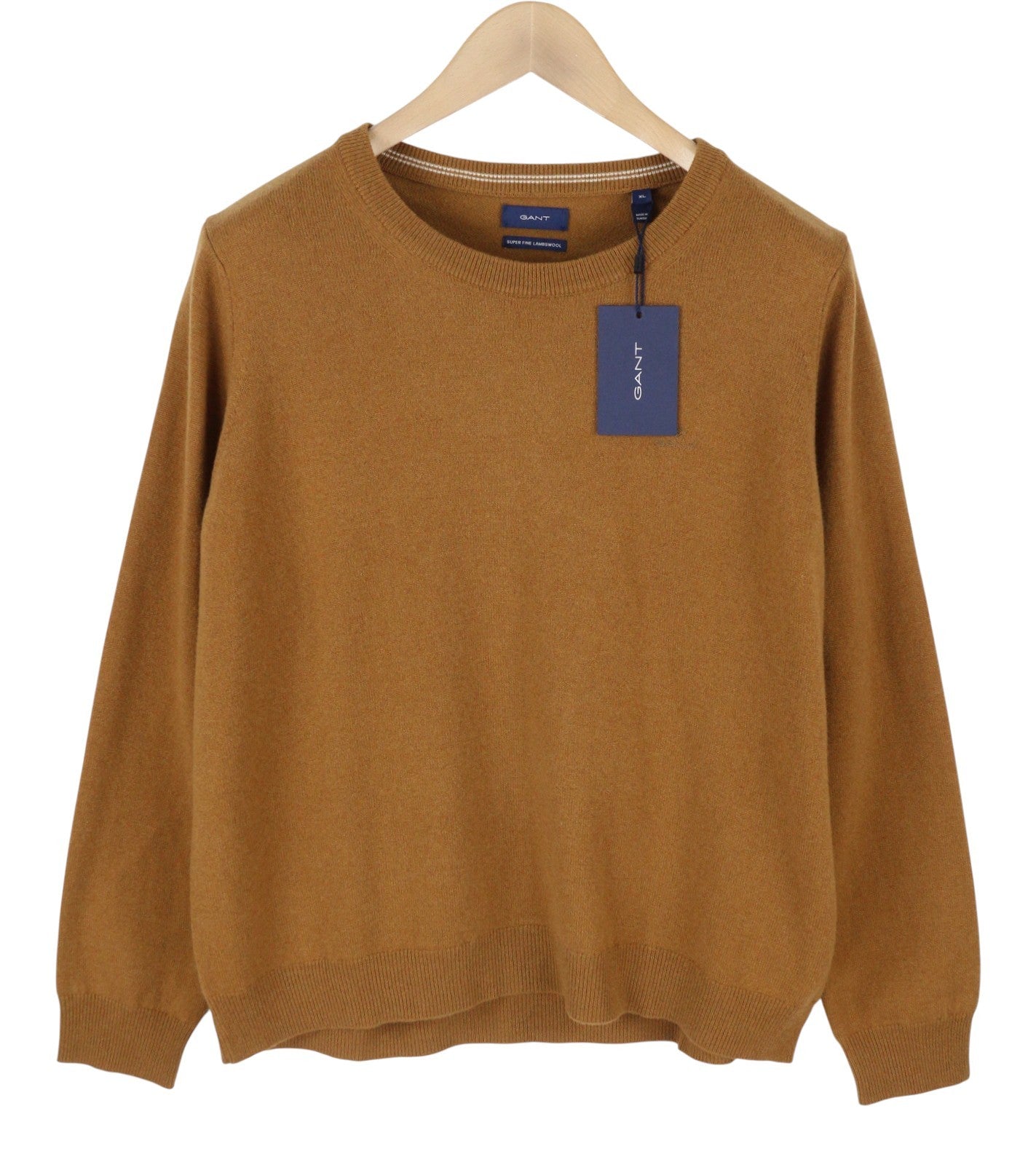 GANT Super Fine Lambswool Women Jumper XL Roasted Walnut Knit Pull On